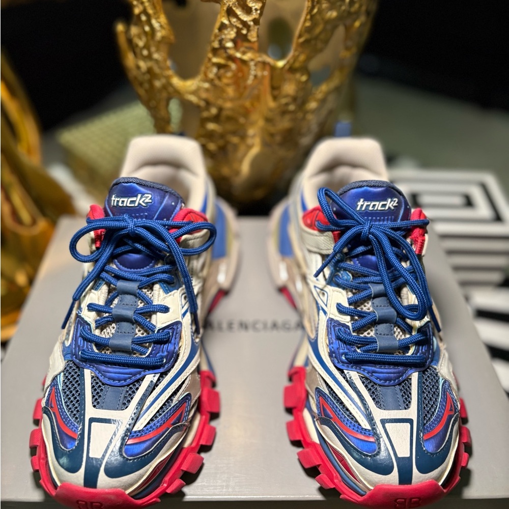 Balenciaga Track 2 Sneakers - Blue and Pink